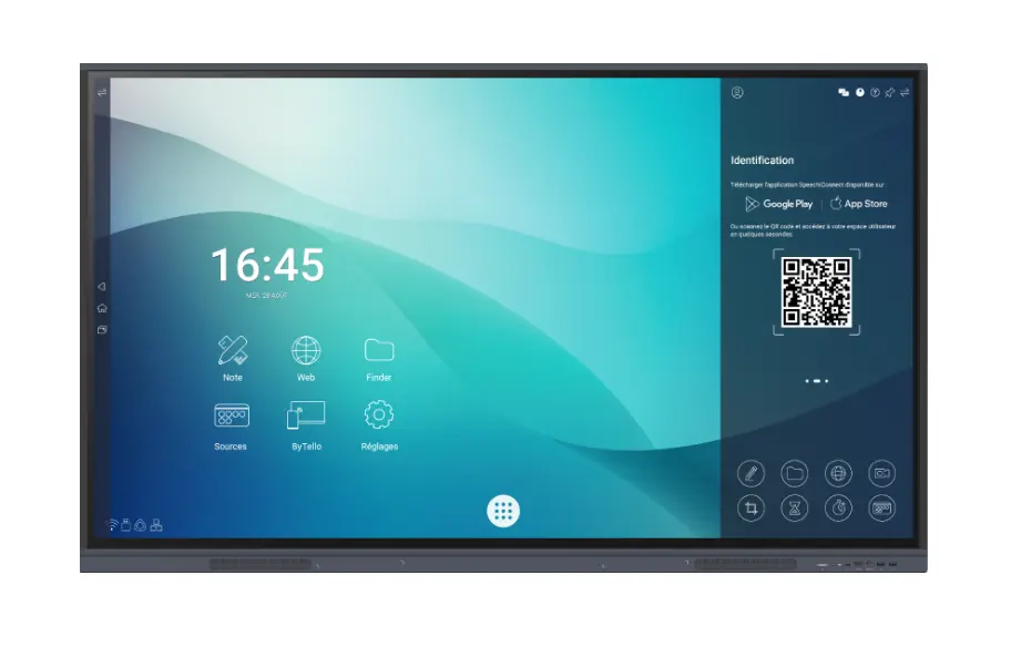 Ecran interactif tactile SuperGlass+ S SpeechiTouch LTM | 75" (Wi-Fi et licence mirroring inclus)