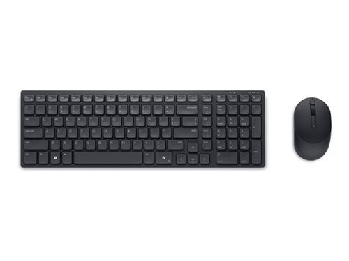 Dell Pro KM555 - ensemble clavier et souris - silencieux compact - AZERTY - Français - noir Périphérique d'entrée