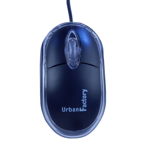 Urban Factory Cristal Mouse Optical USB 2.0, 800dpi, Internal Light, Black - souris - USB - noir, transparent