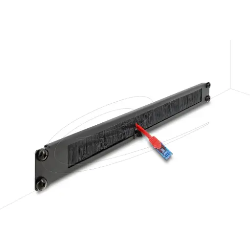 Passe fil balais 19" 1U noir